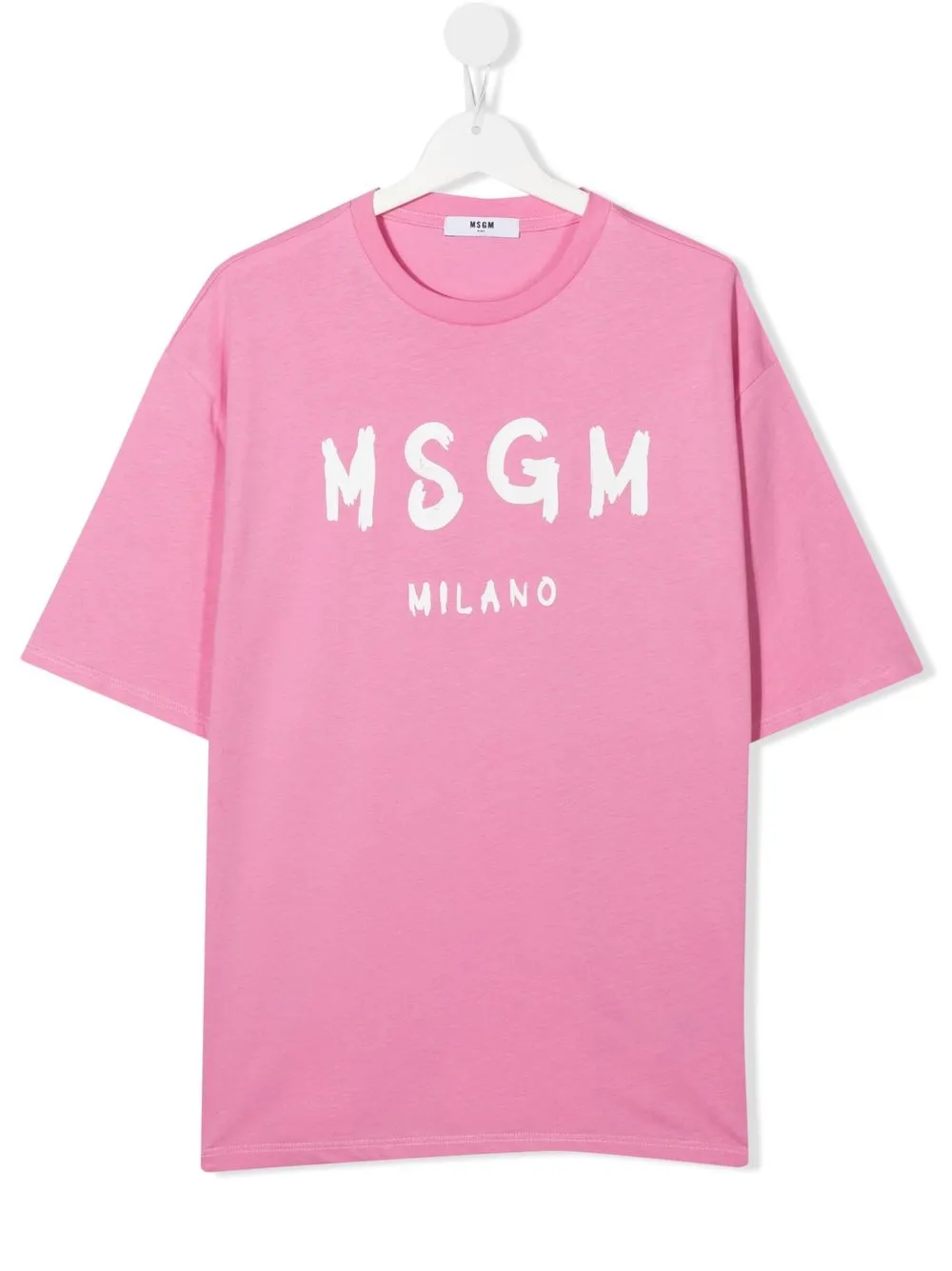 

MSGM Kids playera con logo estampado - Rosado