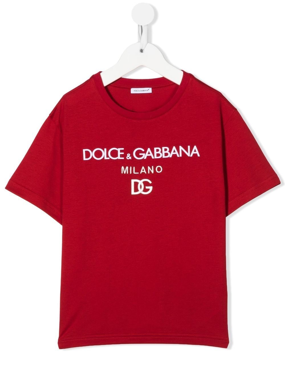 Dolce & Gabbana Kids' Dg Milano Logo-print T-shirt In Bright Red |