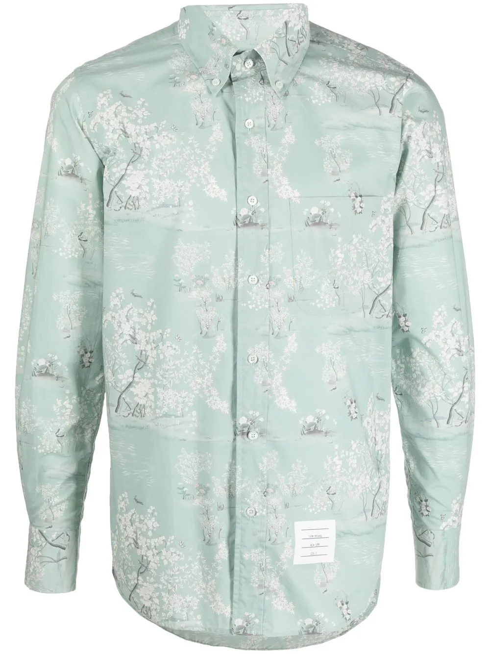 

Thom Browne camisa con estampado floral - Verde