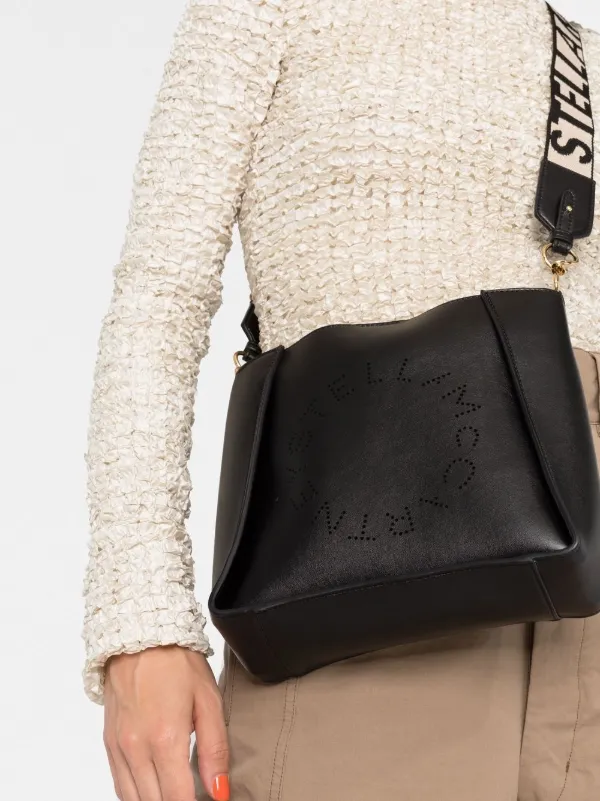 Stella McCartney Shoulder Bag With Logo in Black