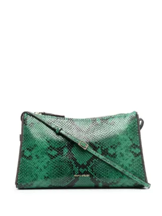 Manu Atelier Snake skin effect Shoulder Bag Green FARFETCH