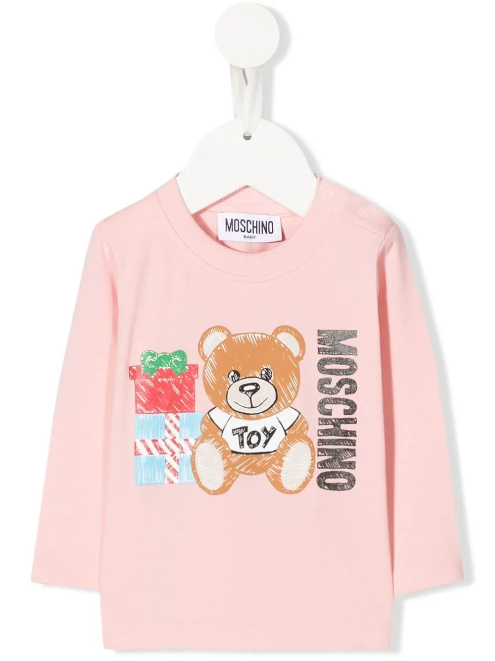 

Moschino Kids playera con motivo Teddy Bear - Rosado