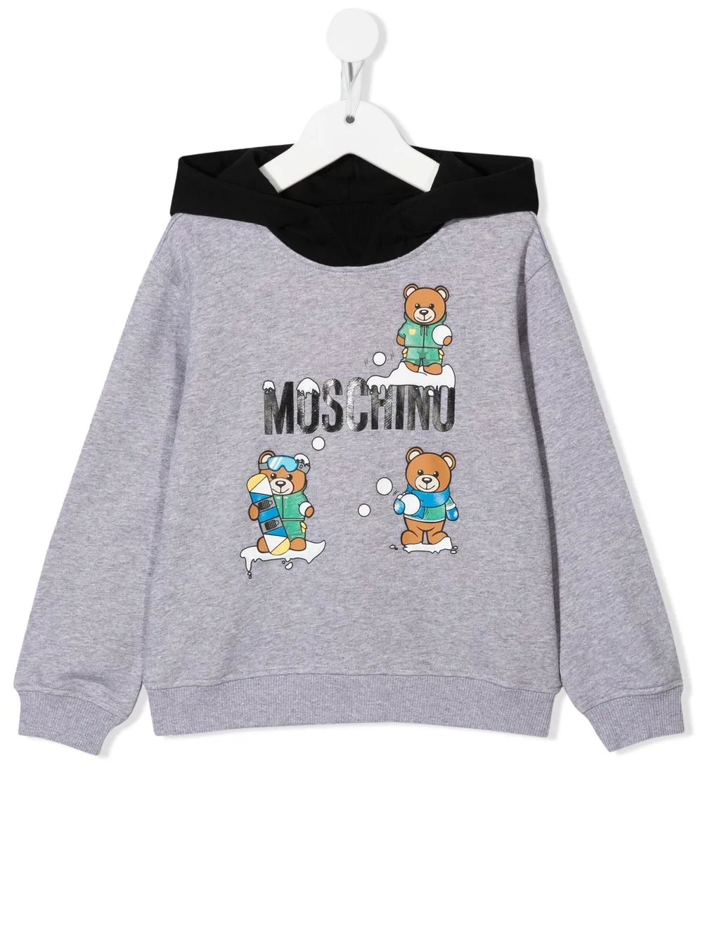 

Moschino Kids hoodie con estampado Teddy Bear - Gris