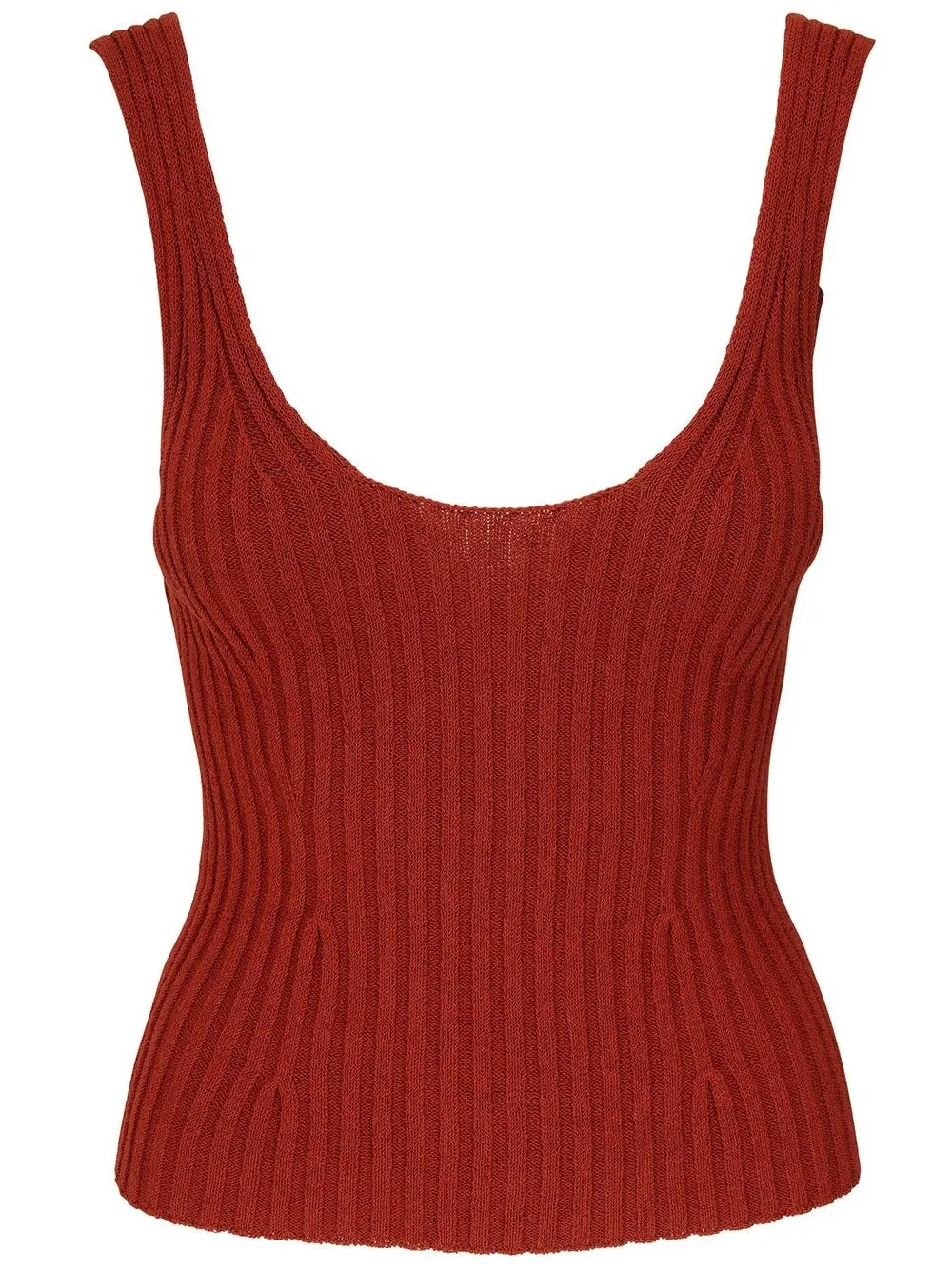 

Vince ribbed-knit tie-back top - Red