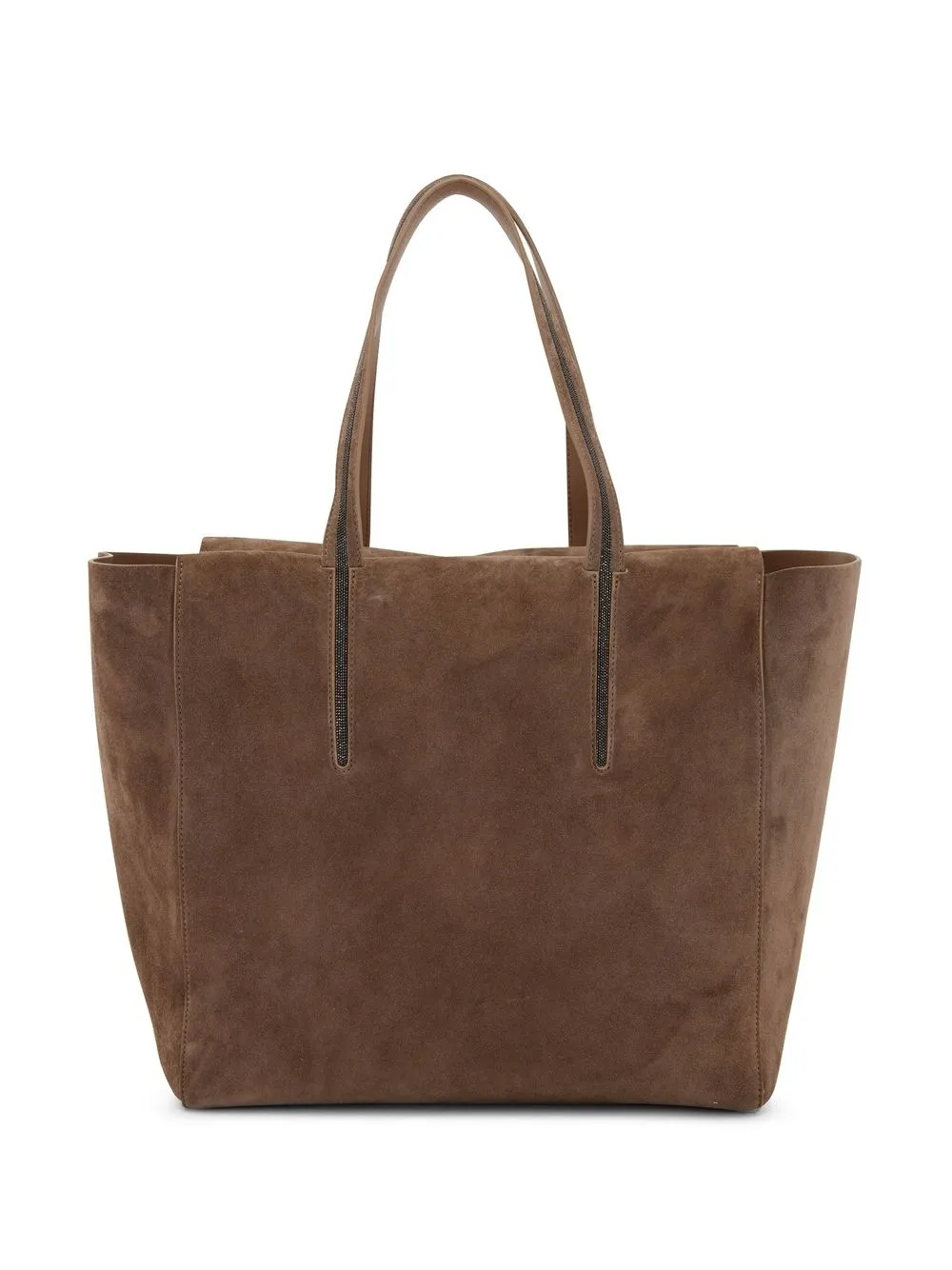 

Brunello Cucinelli monili-detail suede tote bag - Brown