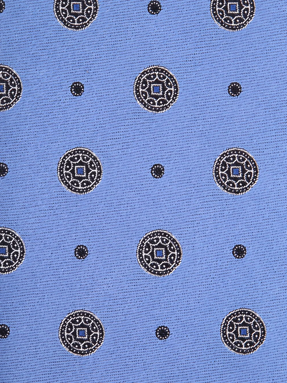 Zegna geometric-print silk tie Blauw