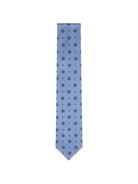 Zegna corbata de seda con estampado geométrico