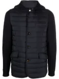 Moorer Massino-S3Z quilted knitted-mix jacket - Blue