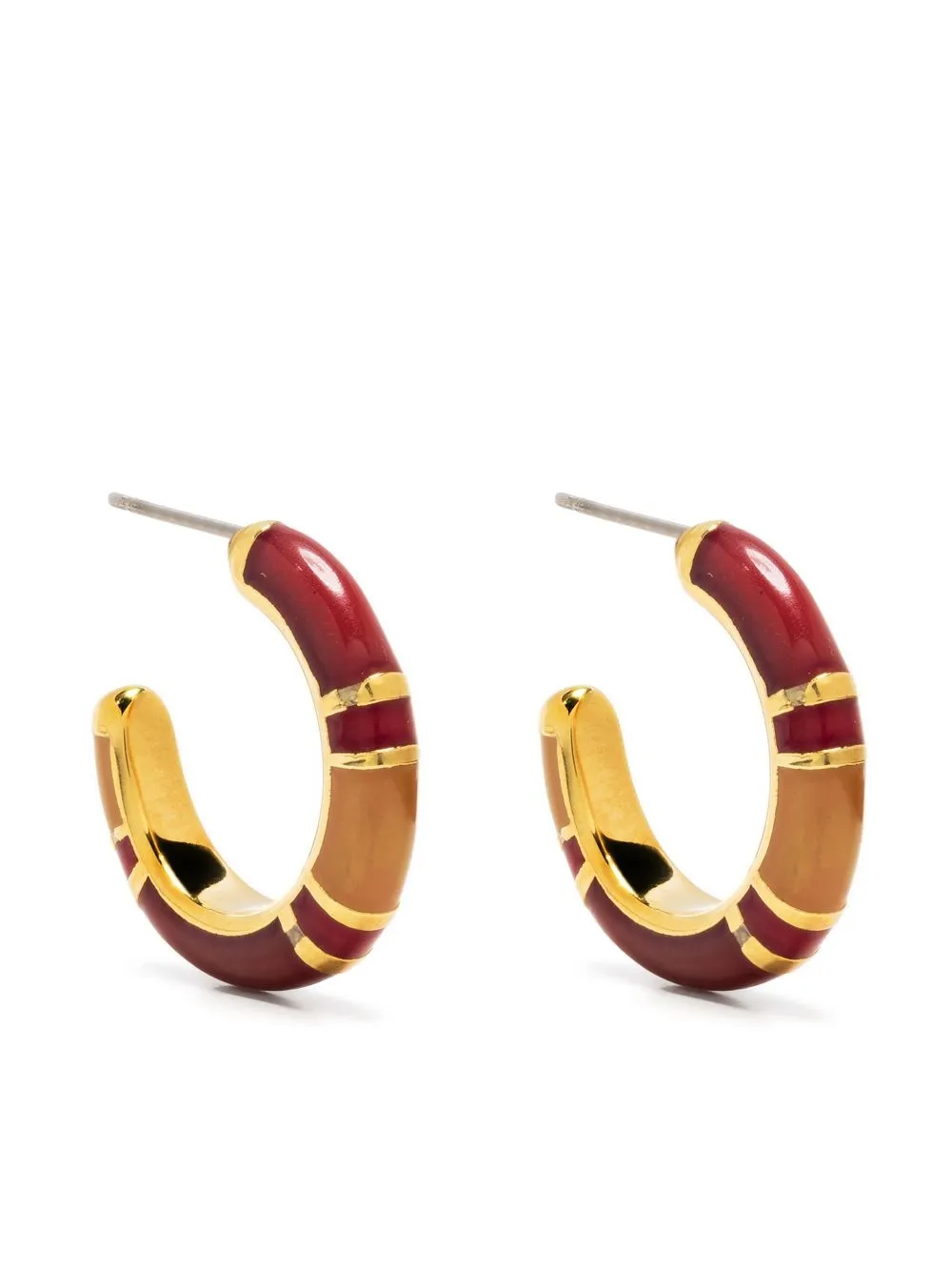 

Isabel Marant arracadas a rayas - Rojo