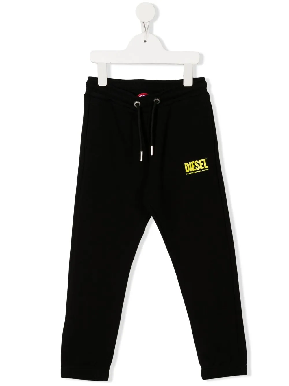 

Diesel Kids pants con logo estampado - Negro
