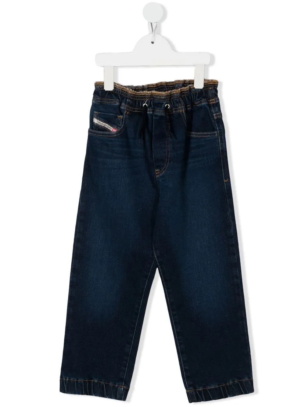 

Diesel Kids jeans rectos con cordones - Azul