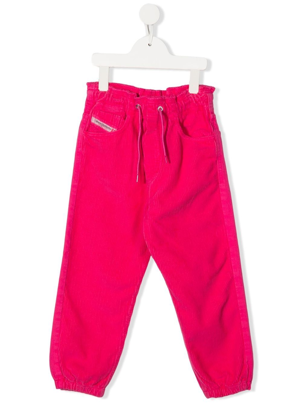Image 1 of Diesel Kids corduroy drawstring-waist trousers