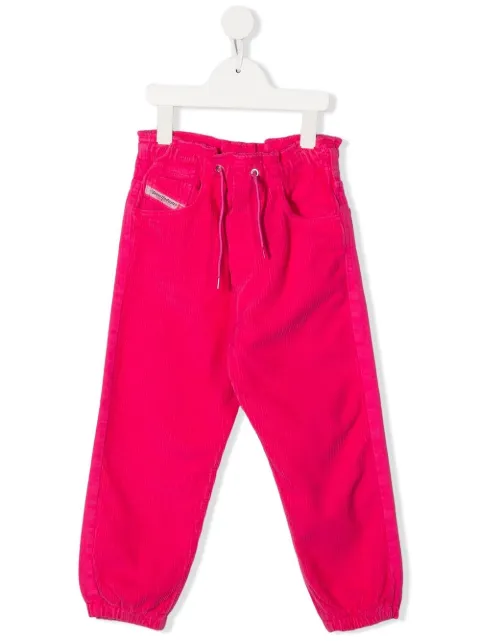 Diesel Kids corduroy drawstring-waist trousers