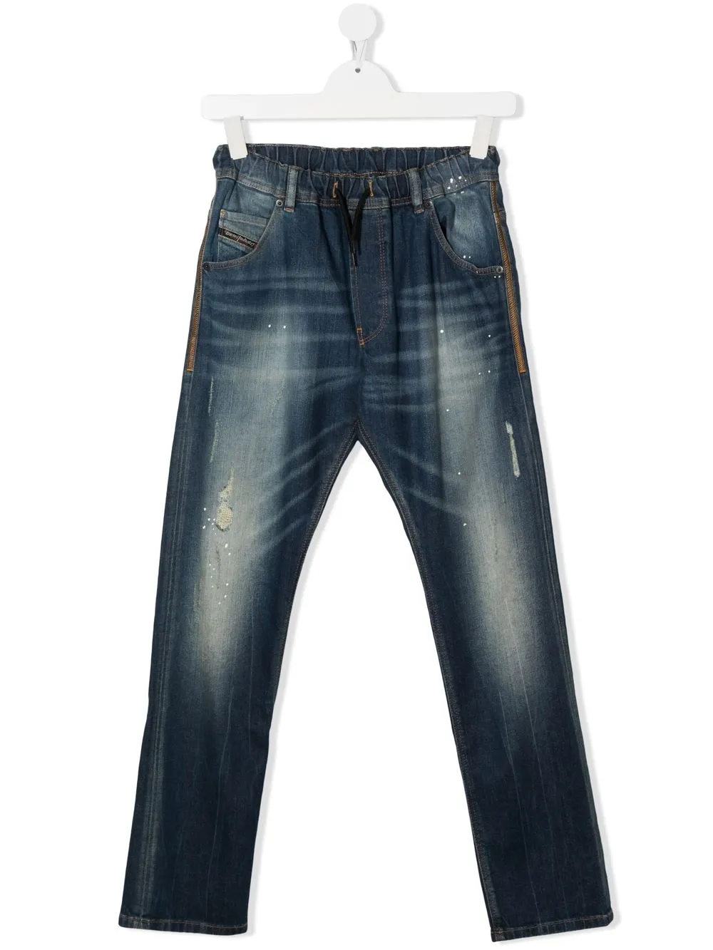 

Diesel Kids jeans slim con efecto degradado - Azul