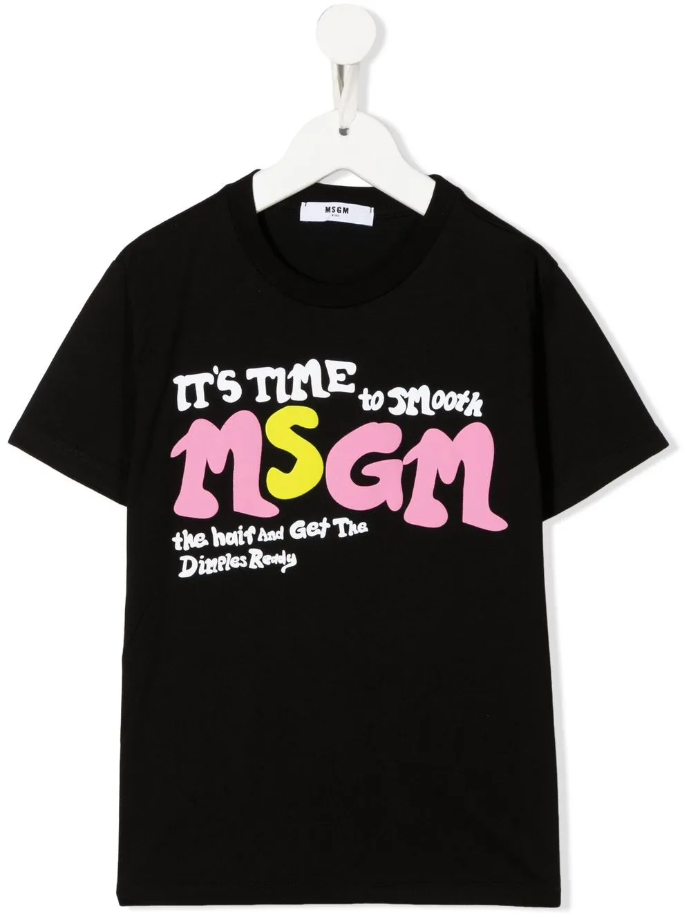 

MSGM Kids playera con estampado gráfico - Negro