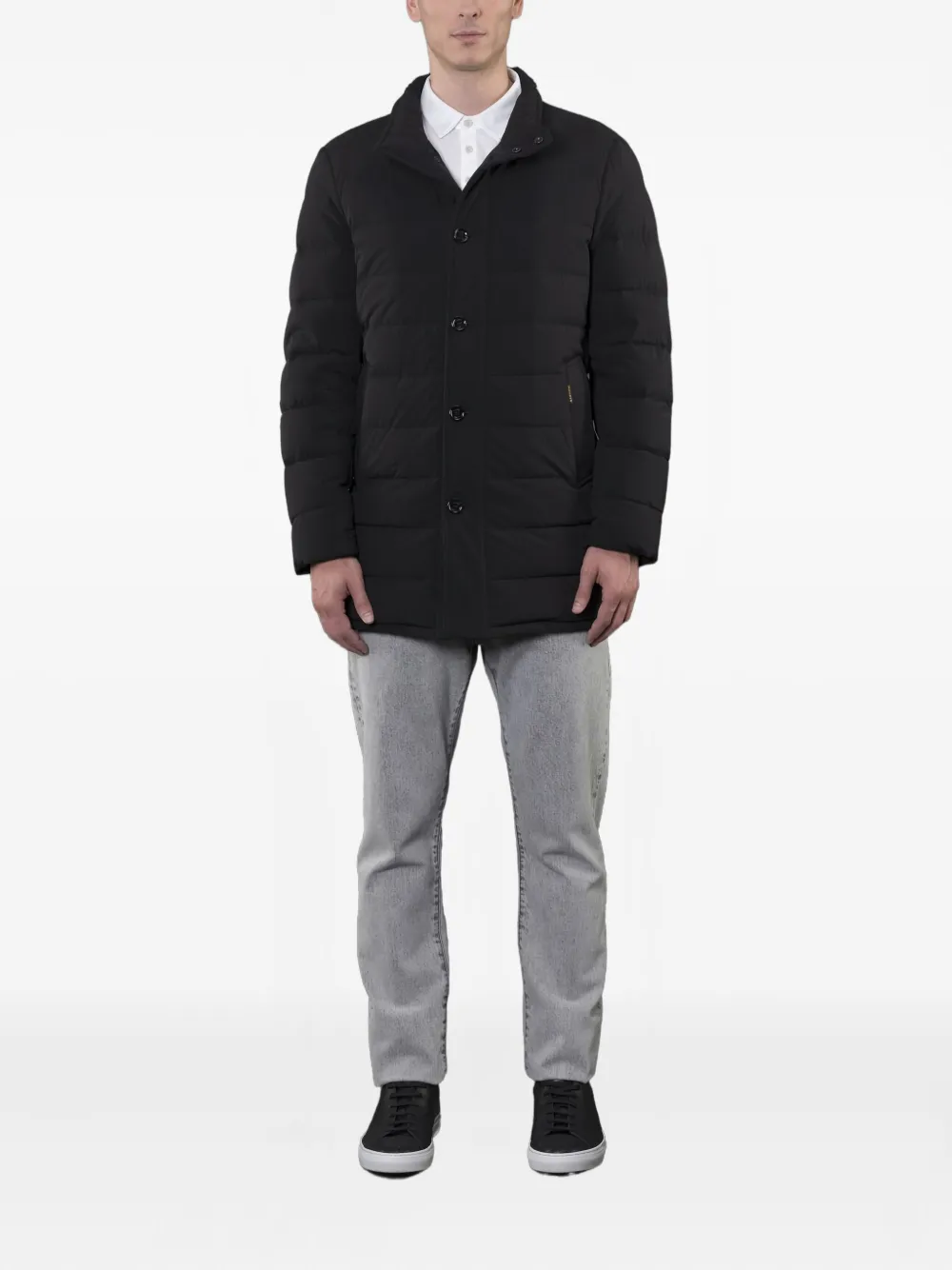 Moorer Calegari-kn Layered Down-padded Coat In Black