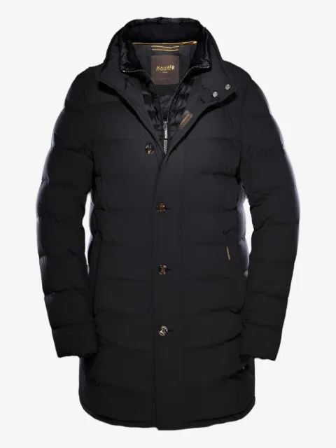 Moorer Calegari-KN layered down-padded coat
