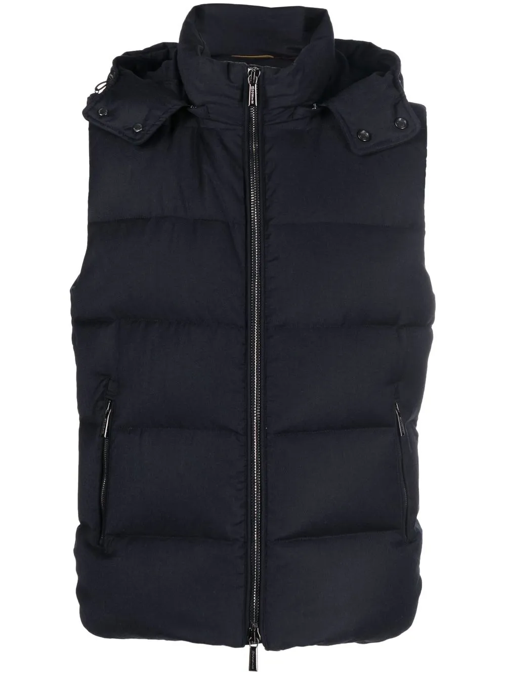 

Moorer zip-up padded down gilet - Blue