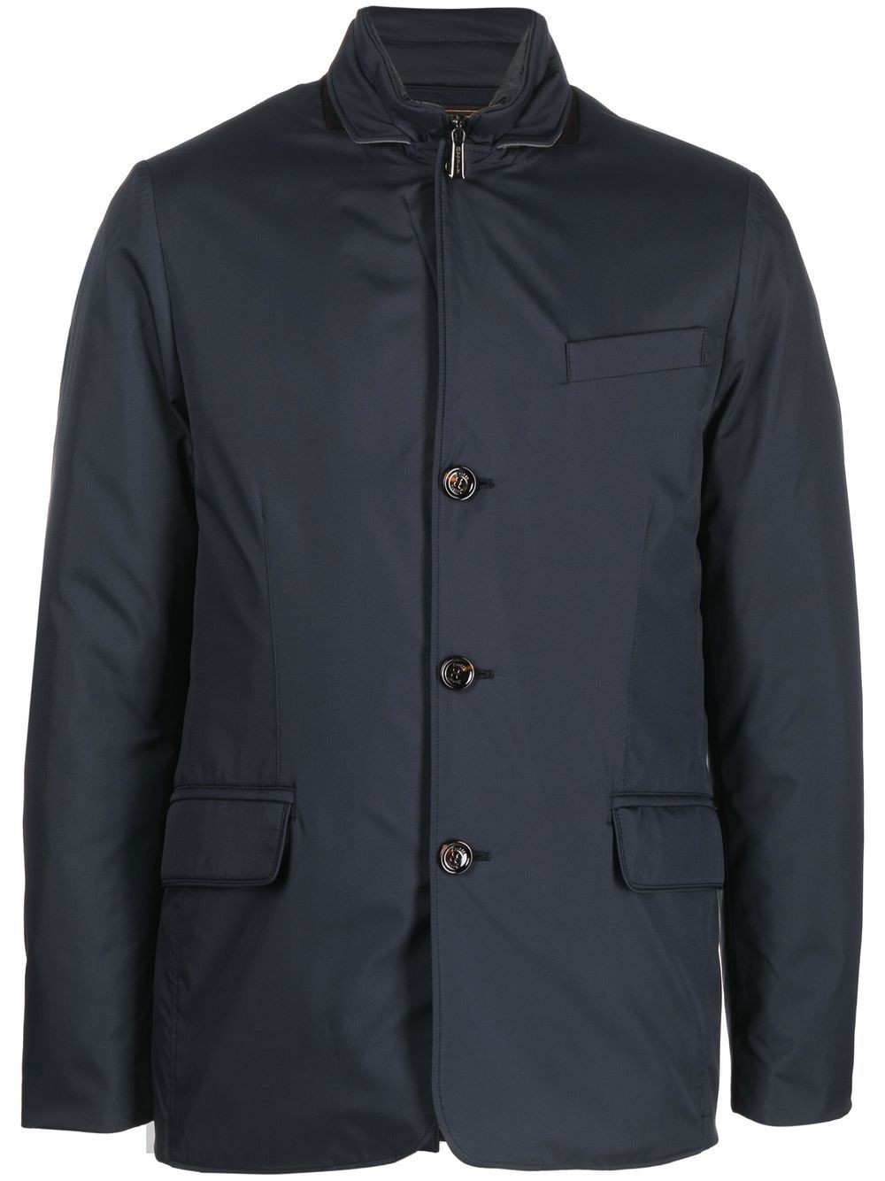 Moorer single-breasted padded jacket - Blue