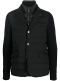 Moorer button-up padded down jacket - Black