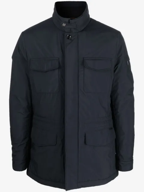 Moorer button-fastening long-sleeve jacket