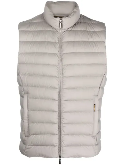 Moorer quilted-finish zip-up gilet