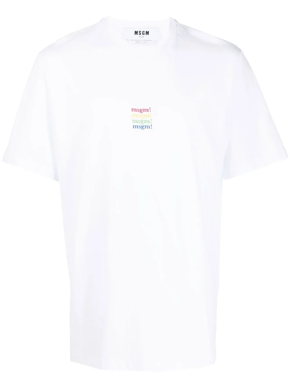 

MSGM embroidered-logo detail T-shirt - White