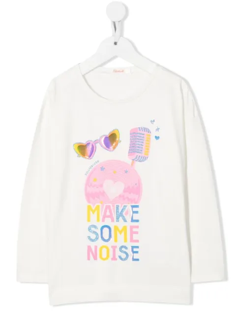 Billieblush playera manga larga con estampado gráfico
