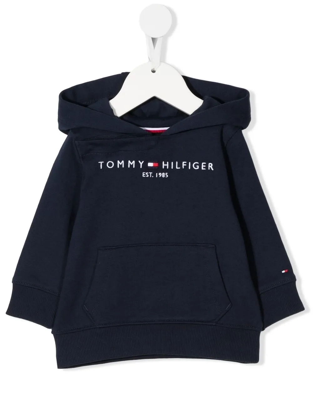 

Tommy Hilfiger Junior embroidered-logo fleece hoodie - Blue