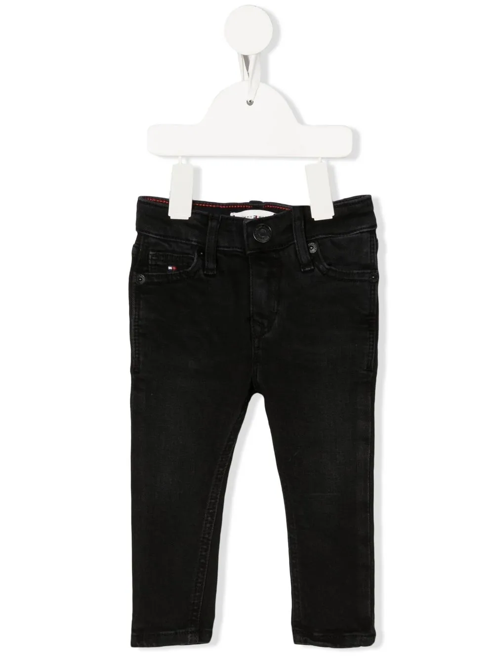 

Tommy Hilfiger Junior skinny jeans con tiro medio - Negro