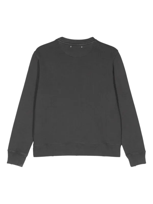 Tシャツ・カットソー Golden Goose CROPPED FLEECE CREW NECK CRYSTAL Golden Goose crystal-embellished Cotton Sweatshirt | Grey