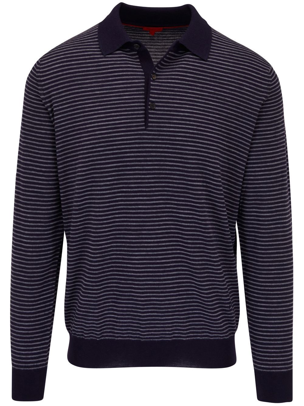 Isaia Striped Knitted Polo Shirt - Farfetch