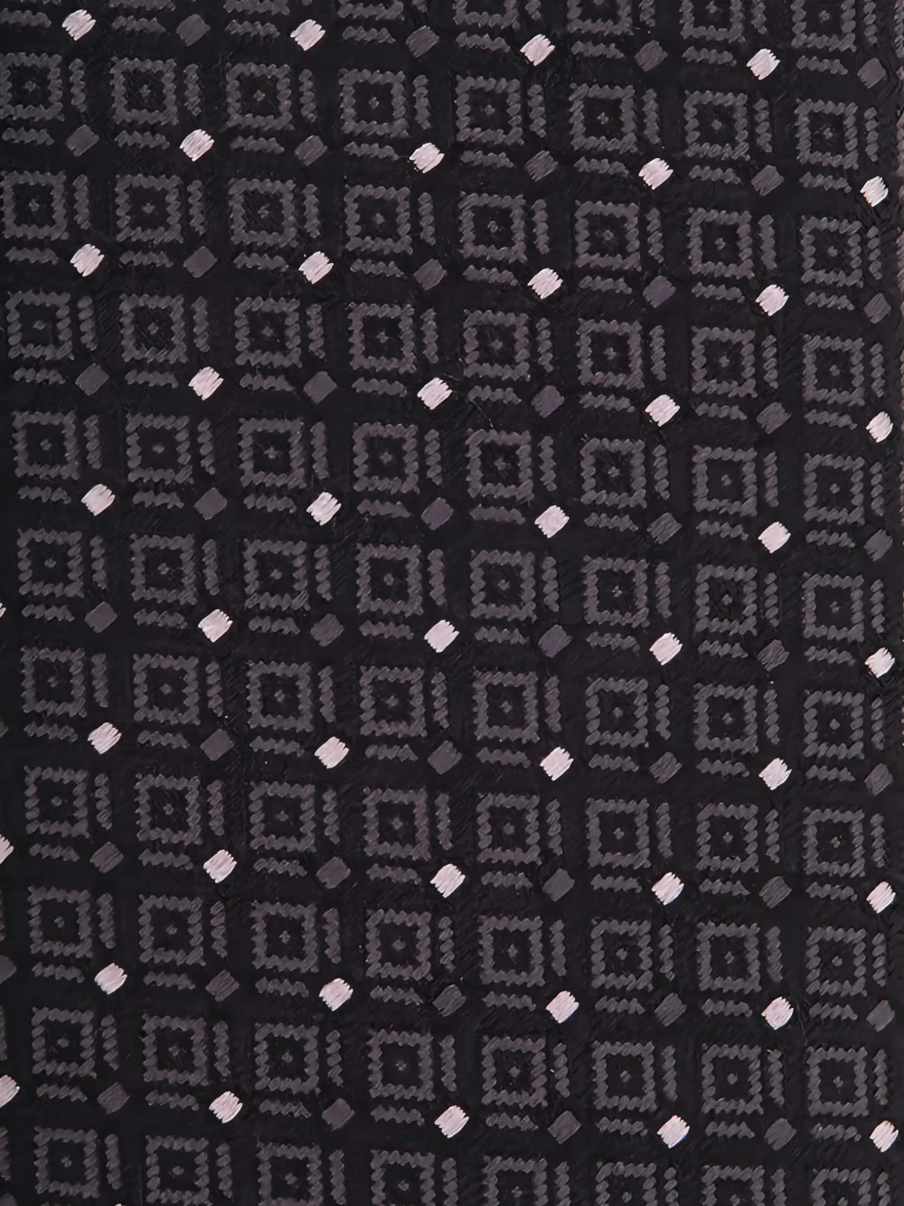 Zegna geometric-patterned tie Zwart