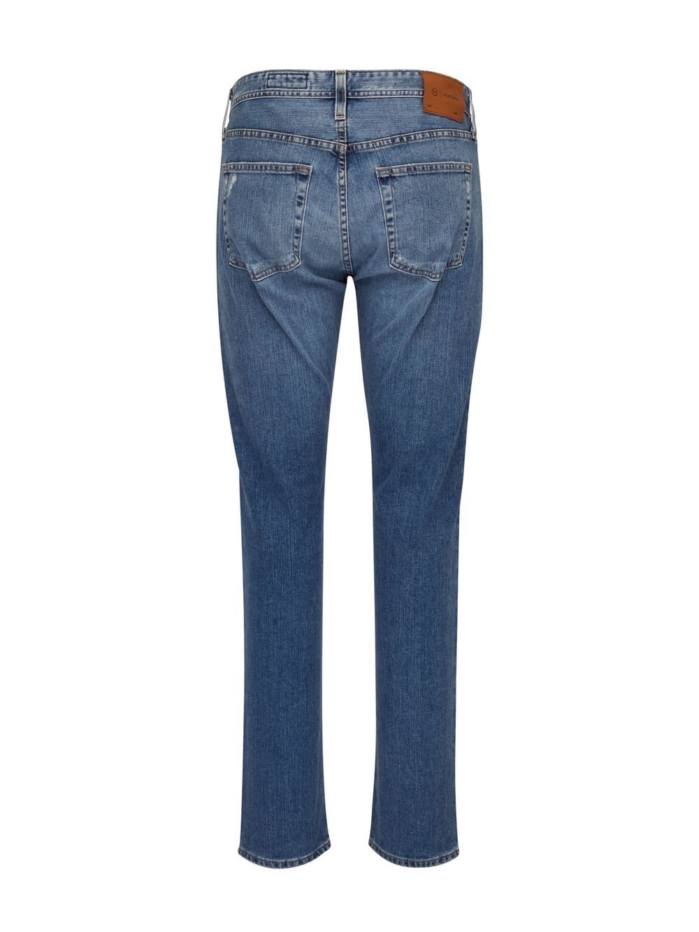 Shop Ag Stonewashed Slim-cut Jeans In Blue