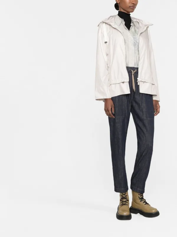 Moorer Sinia Hooded Jacket | White | FARFETCH