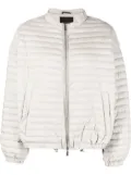 Moorer padded zip-up round-neck jacket - Neutrals