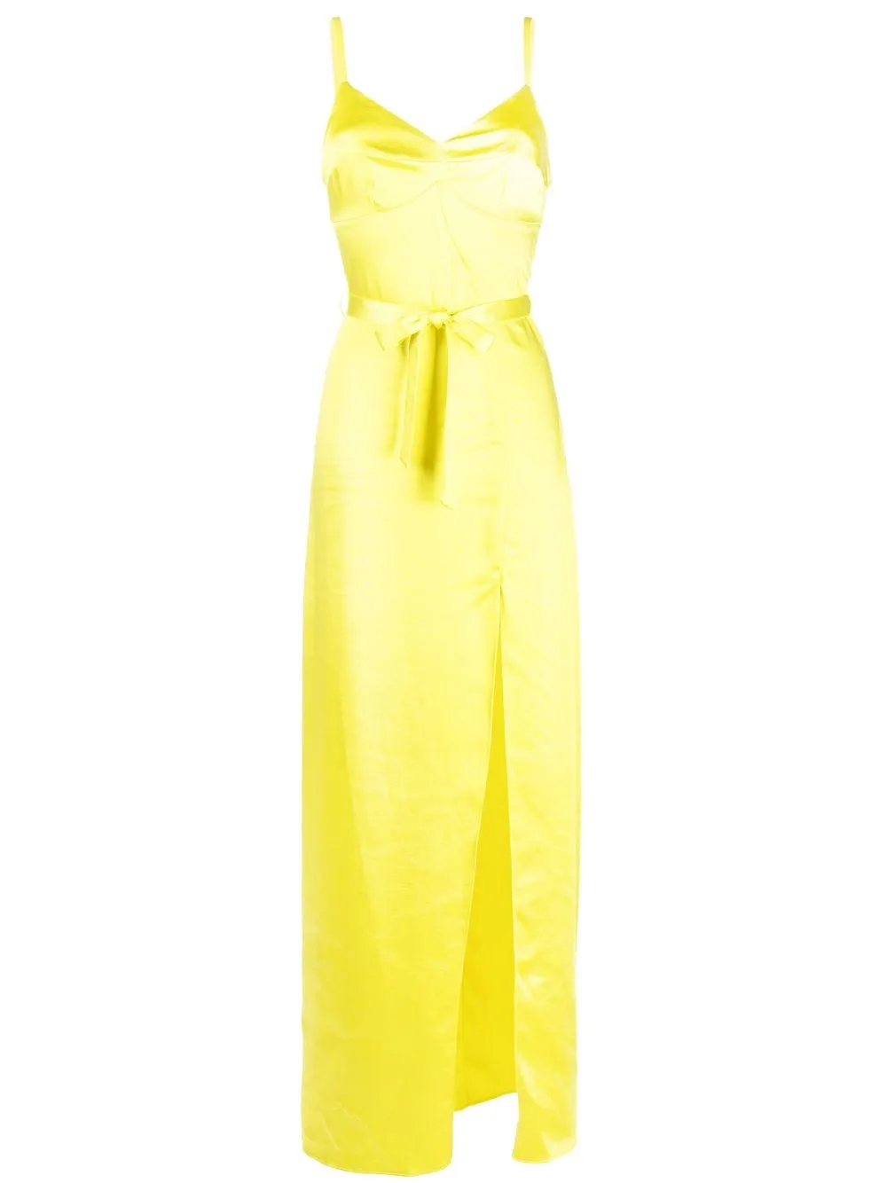 

Murmur vestido midi sin mangas con cierre de moño - Amarillo