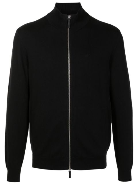 Armani Exchange zip-up knitted jacket