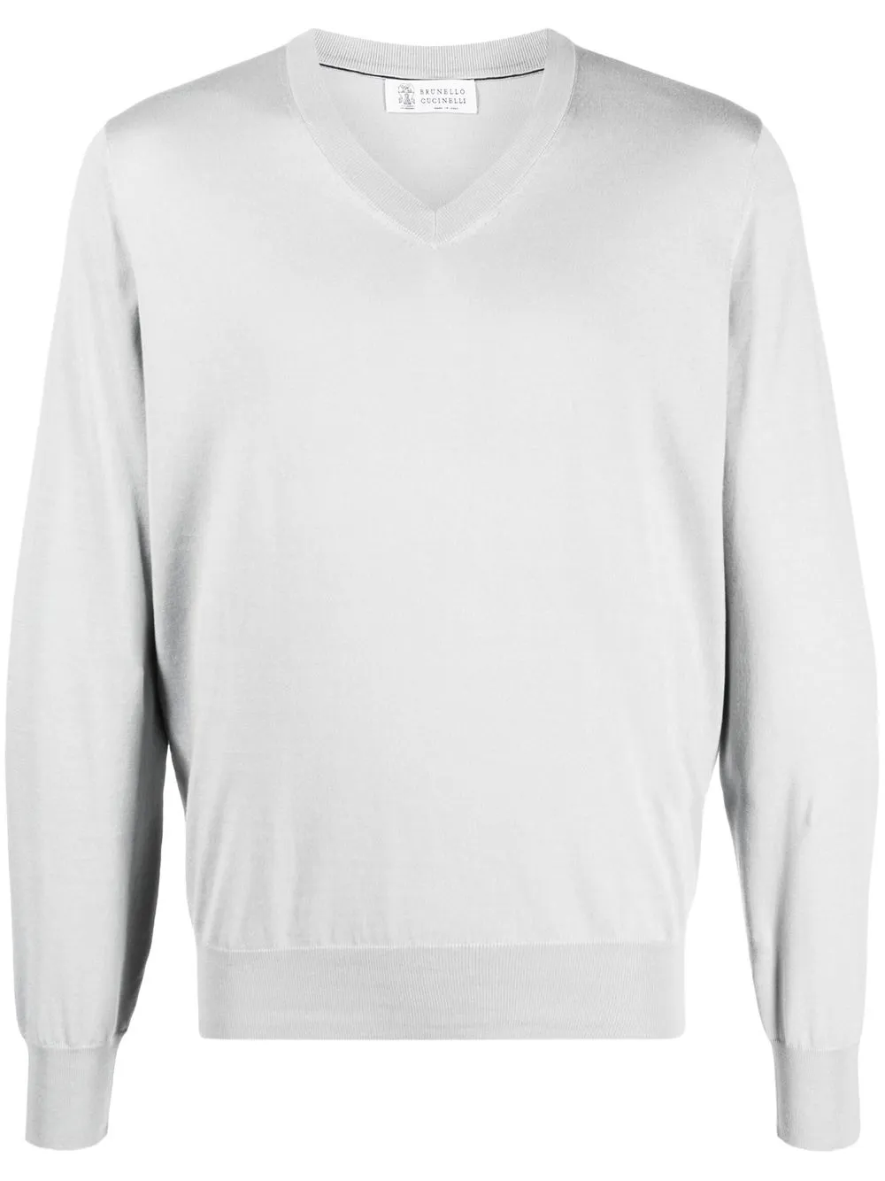 

Brunello Cucinelli V-neck cotton sweater - Grey