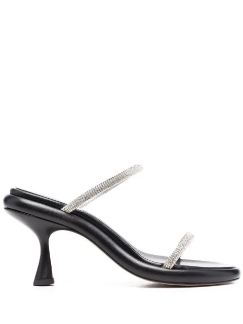 Wandler 90mm crystal-embellished leather mules