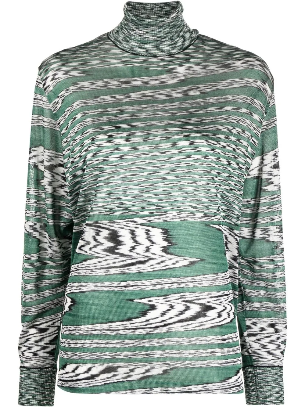 

Missoni suéter ligero con cuello vuelto - Verde