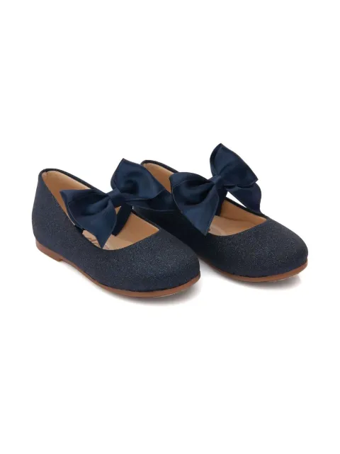 Tulleen bow-detail ballerina shoes