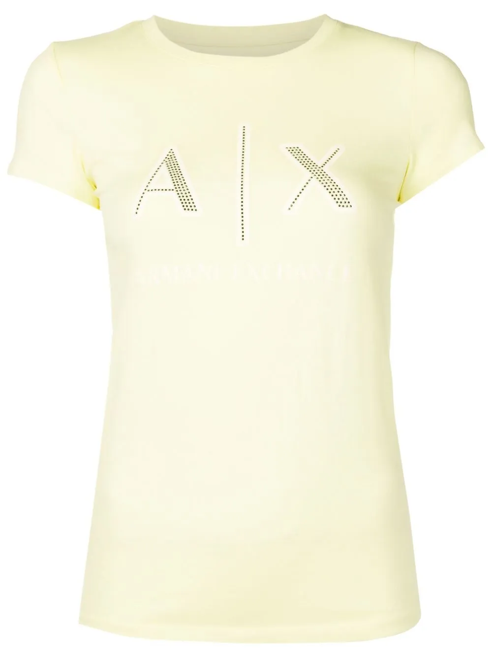 

Armani Exchange crew-neck gem-logo T-shirt - Yellow