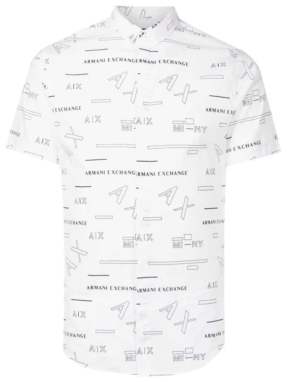 

Armani Exchange logo-print short-sleeved shirt - White