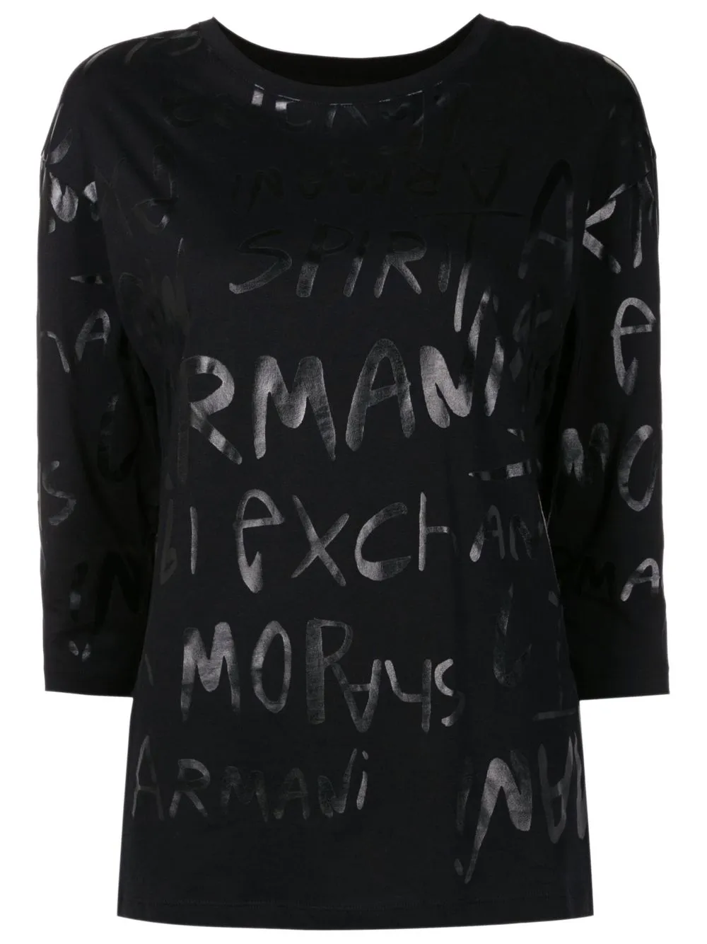 

Armani Exchange logo-print cotton T-shirt - Black