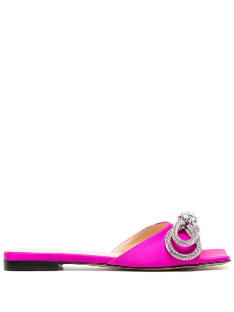 MACH & MACH Double Bow flat sandals