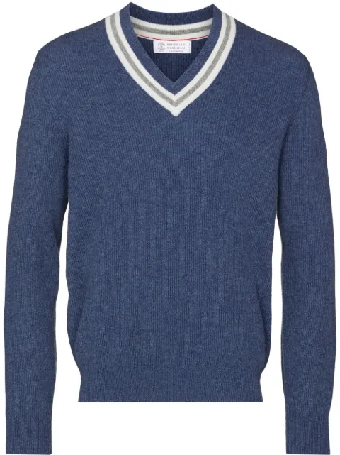 Brunello Cucinelli V-neck cashmere jumper