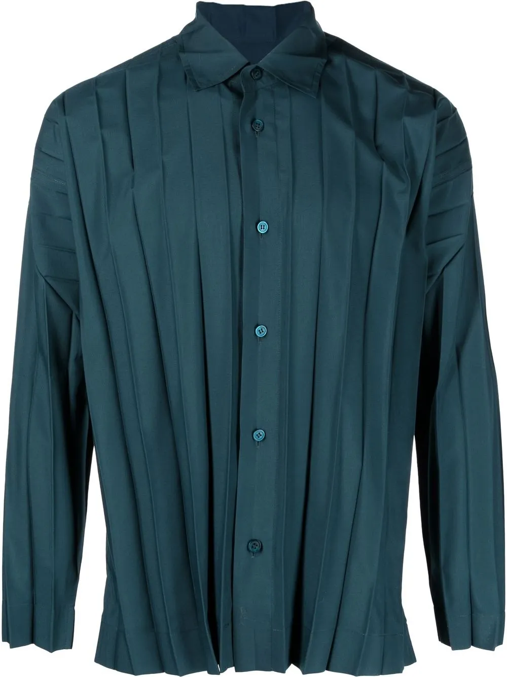 

Homme Plissé Issey Miyake camisa con detalle plisado - Verde