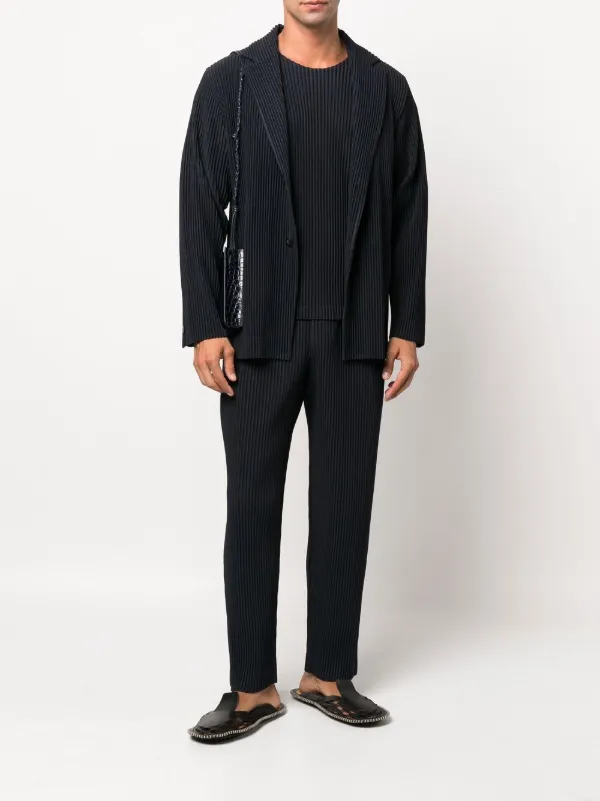 Homme Plissé Issey Miyake Plissé single-breasted Blazer - Farfetch