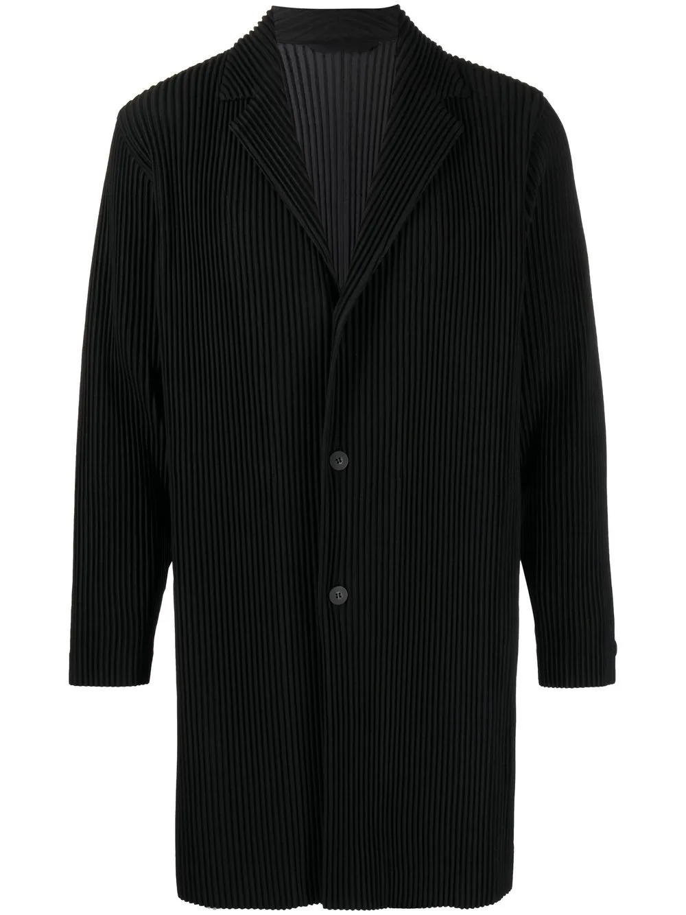 

Homme Plissé Issey Miyake single-breasted plissé coat - Black